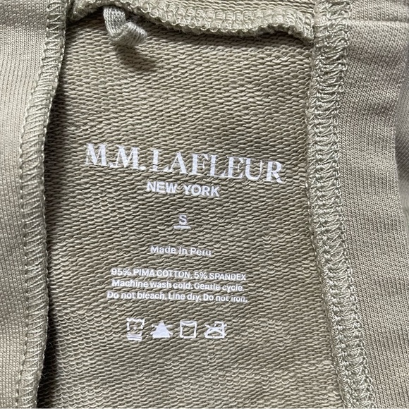 M.M. Lafleur The Janet Jumpsuit Light French Terry Laurel Green Women's Size S - Picture 8 of 9